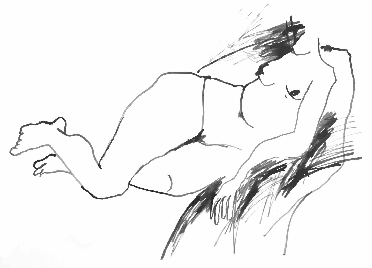 Reclining Nude (A3 PRINT)