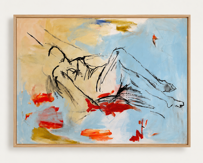 Reclining in Blue (Canvas)