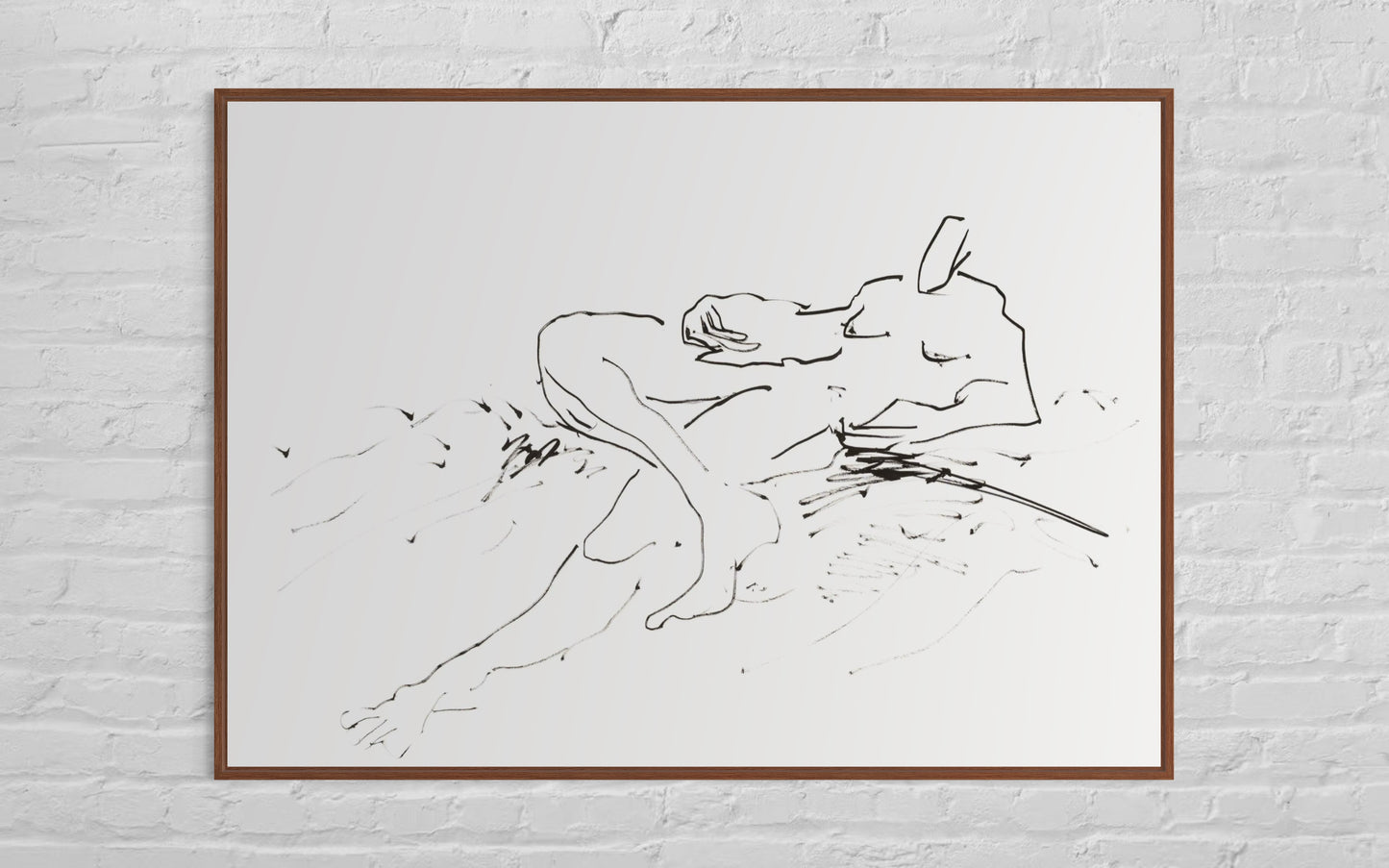 Nude in Black with Crossed Knee