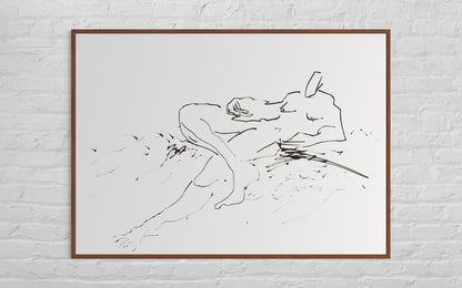 Nude in Black with Crossed Knee