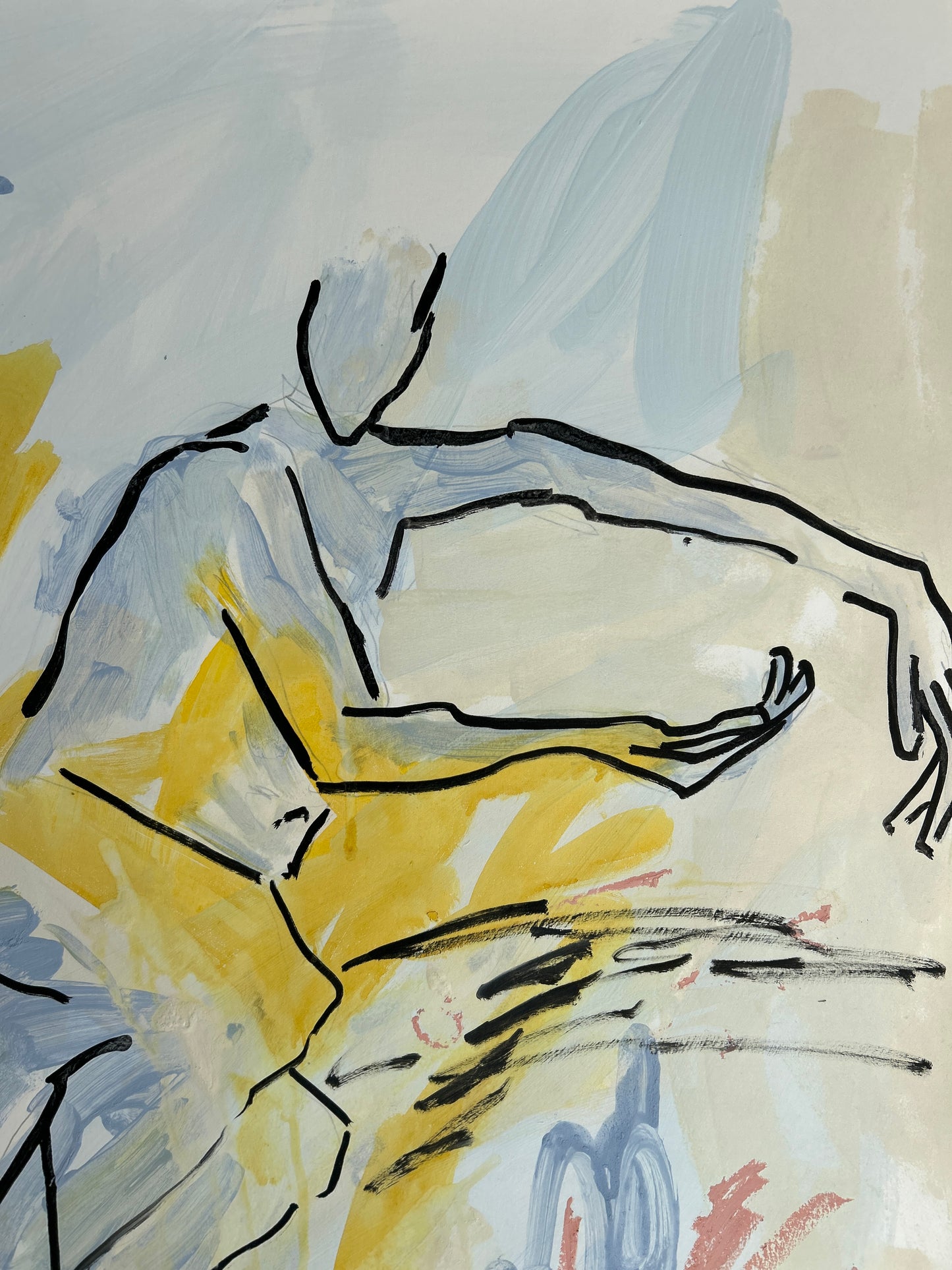 Nude in Blue and Yellow