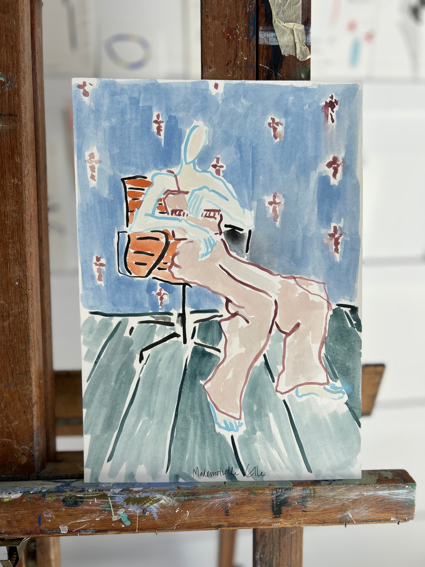 Seated in Office Chair