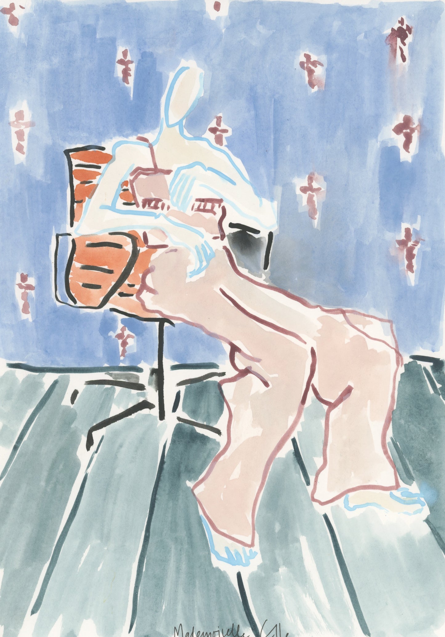 Seated in Office Chair